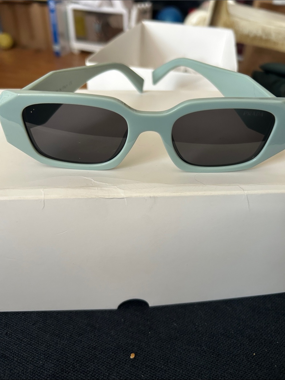 Women’s Mint Rectangular Sunglasses - Mint Frame, Dark Lenses